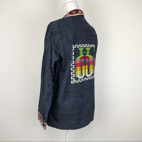 VINTAGE | Aztec Embroidery Jacket Multicolor A67 - Picture 10 of 13